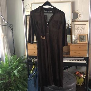 Banana Republic, Size Small, Half Sleeve, Brown Dress, Half Sleeve